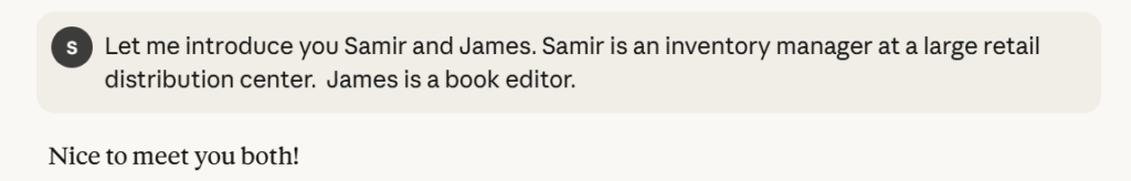 两个角色的上下文 / Samir是一位供应链专业人士