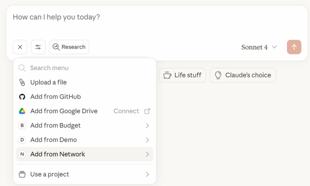 可用工具的标签页