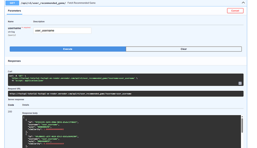 更新前的用户推荐
