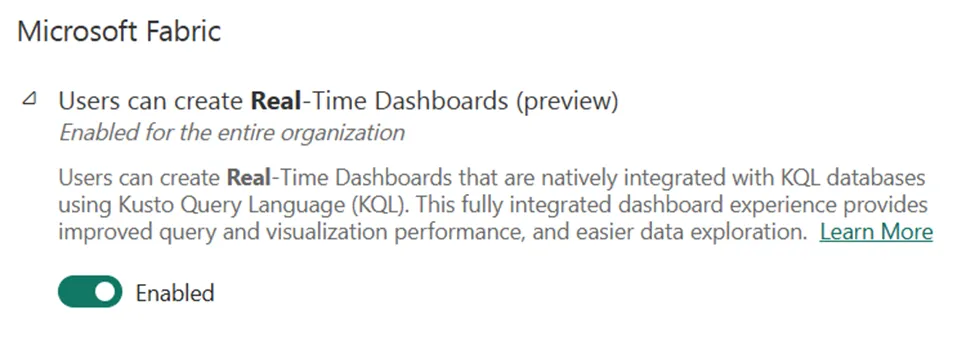 图13：在管理员门户中启用实时仪表板