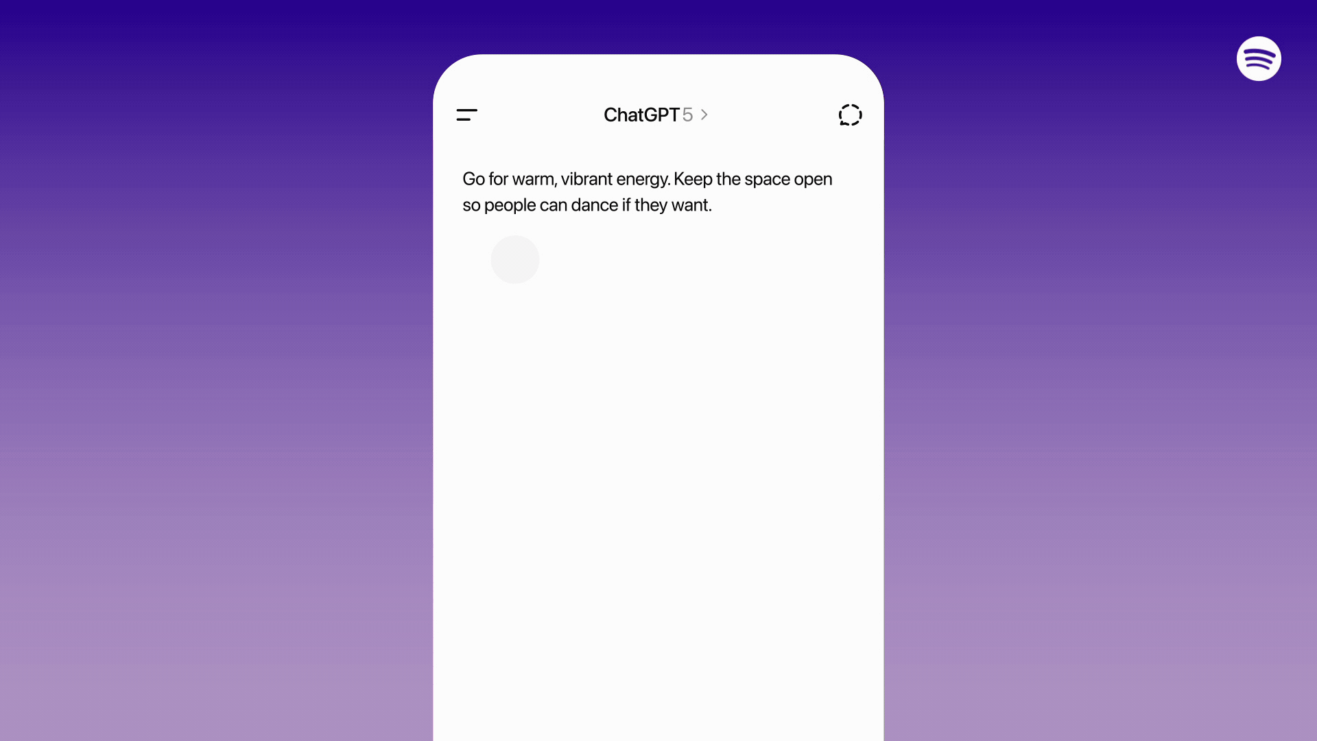 Spotify ChatGPT 应用界面示例