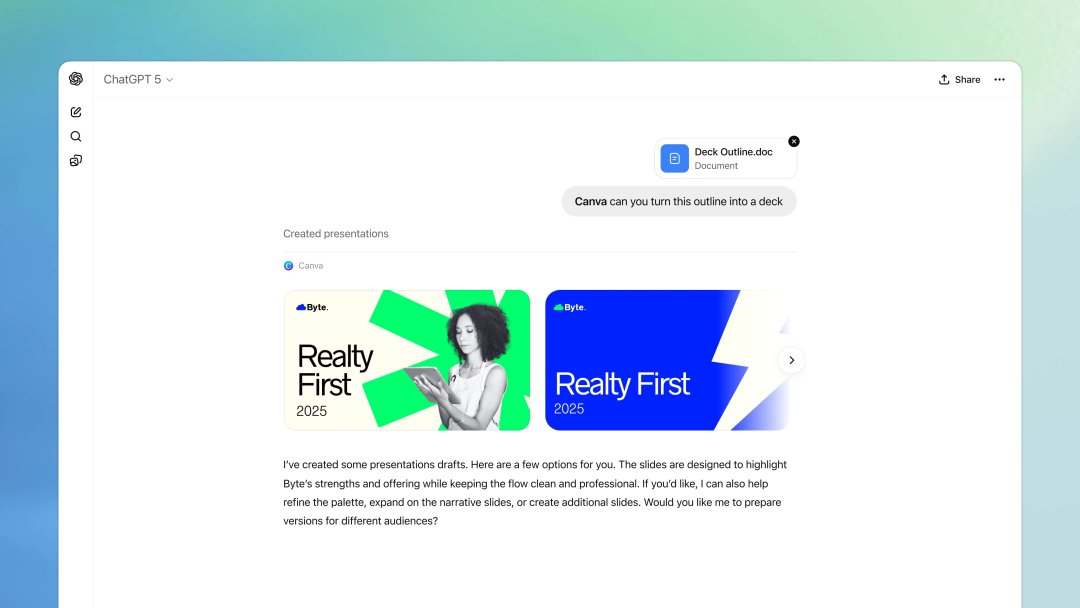 ChatGPT调用Canva设计海报示例