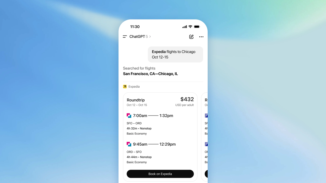 ChatGPT调用Expedia规划旅行示例