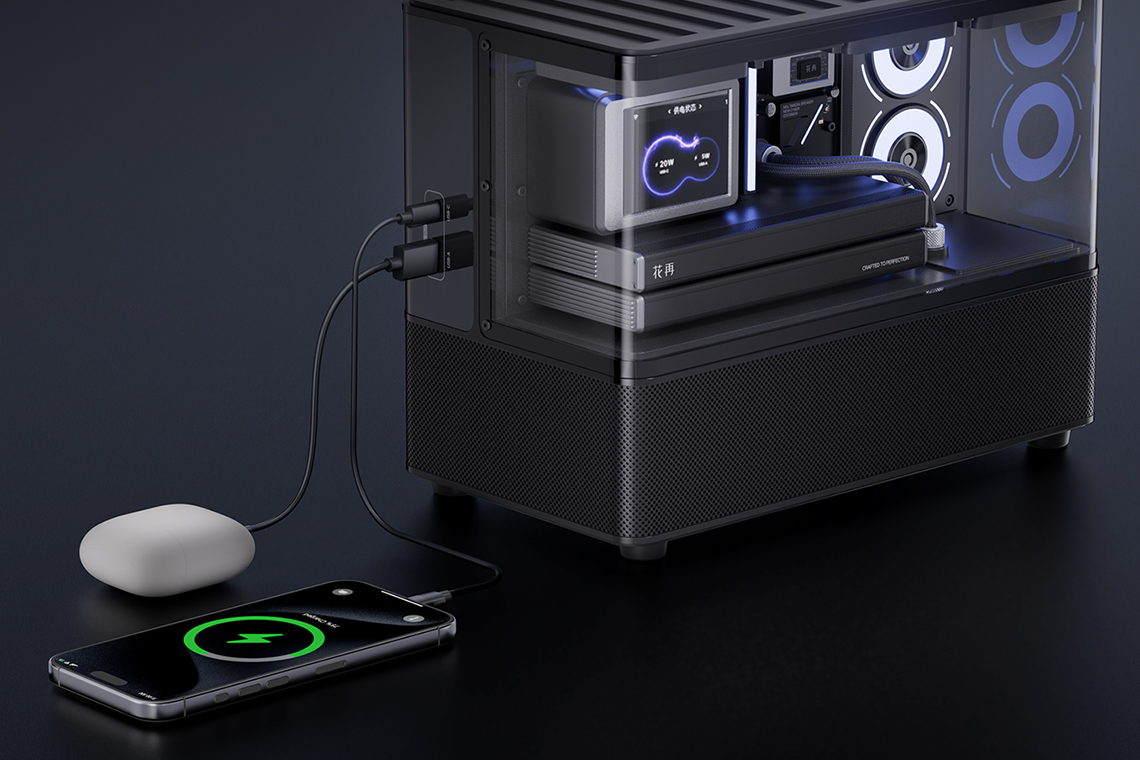 漫步者Cyber音箱及其USB充电端口