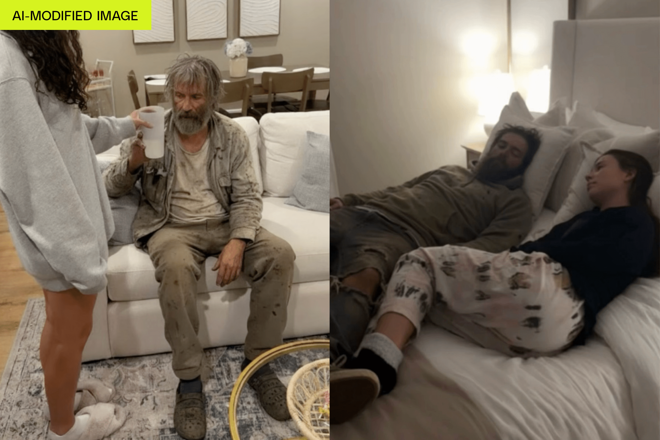 AI生成的流浪汉恶作剧图片