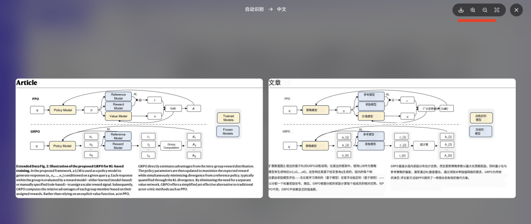 翻译前后排版对比