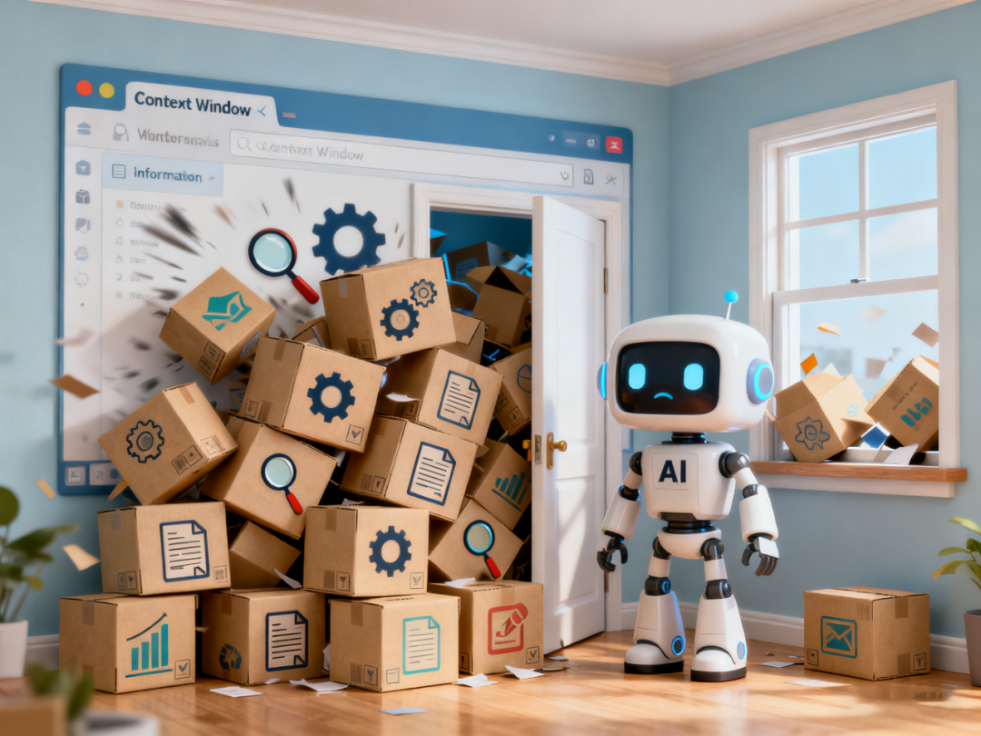 AI Agent上下文膨胀示意图