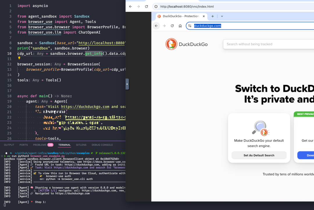 browser-use 与 AIO Sandbox 集成