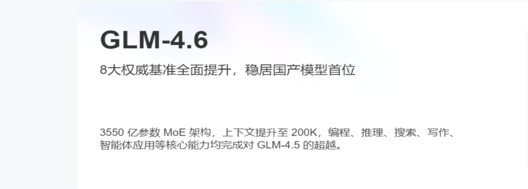 GLM-4.6模型能力示意