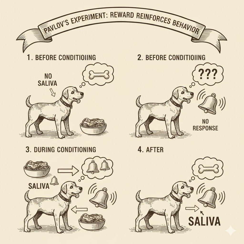 图1: 巴甫洛夫经典条件反射实验