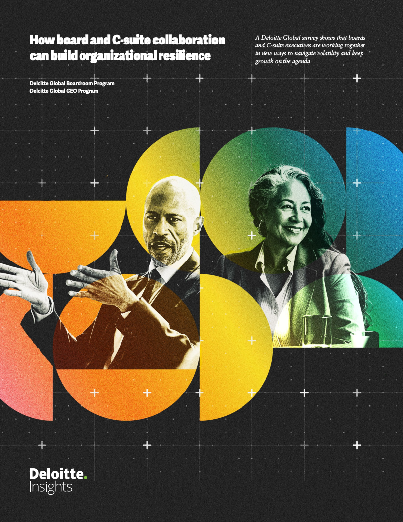 德勤报告图表：董事会与高管协作构建组织韧性