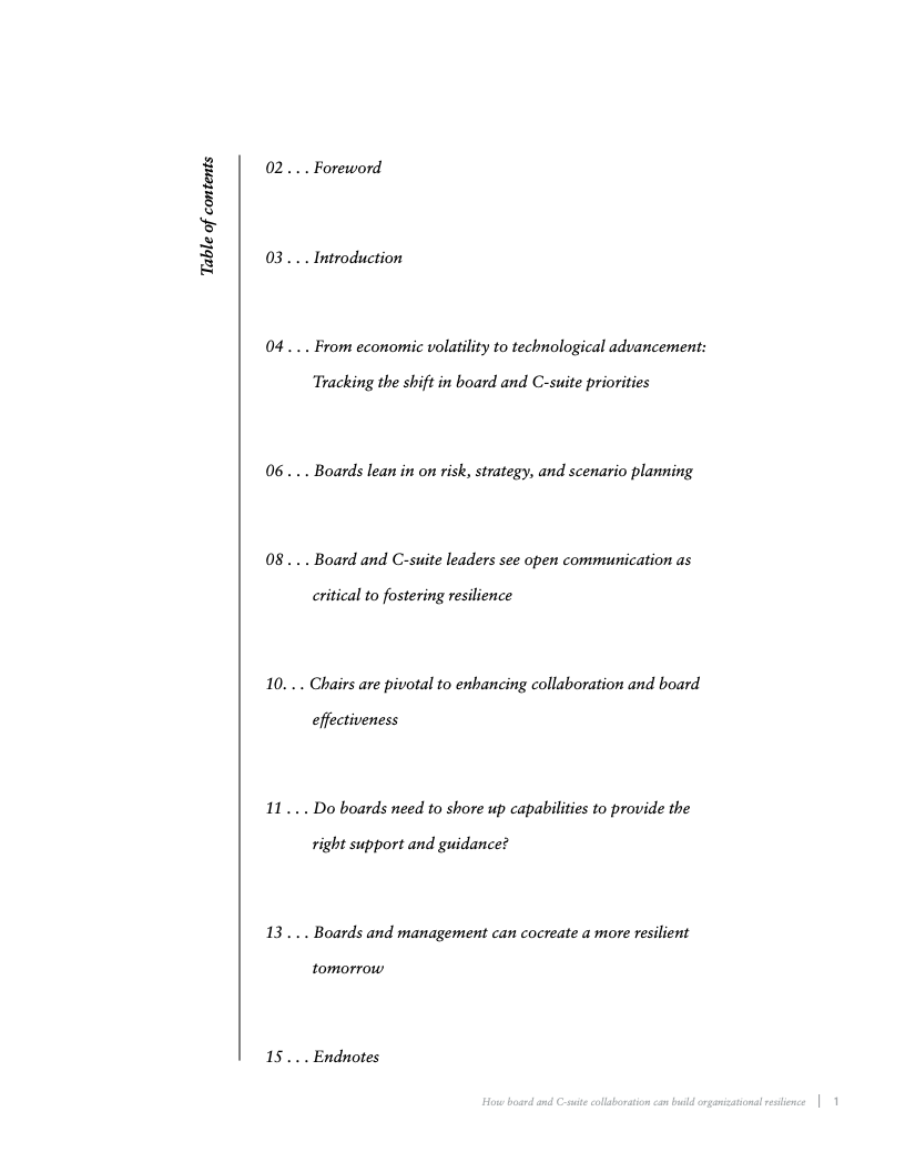 德勤报告图表：董事会与高管协作构建组织韧性