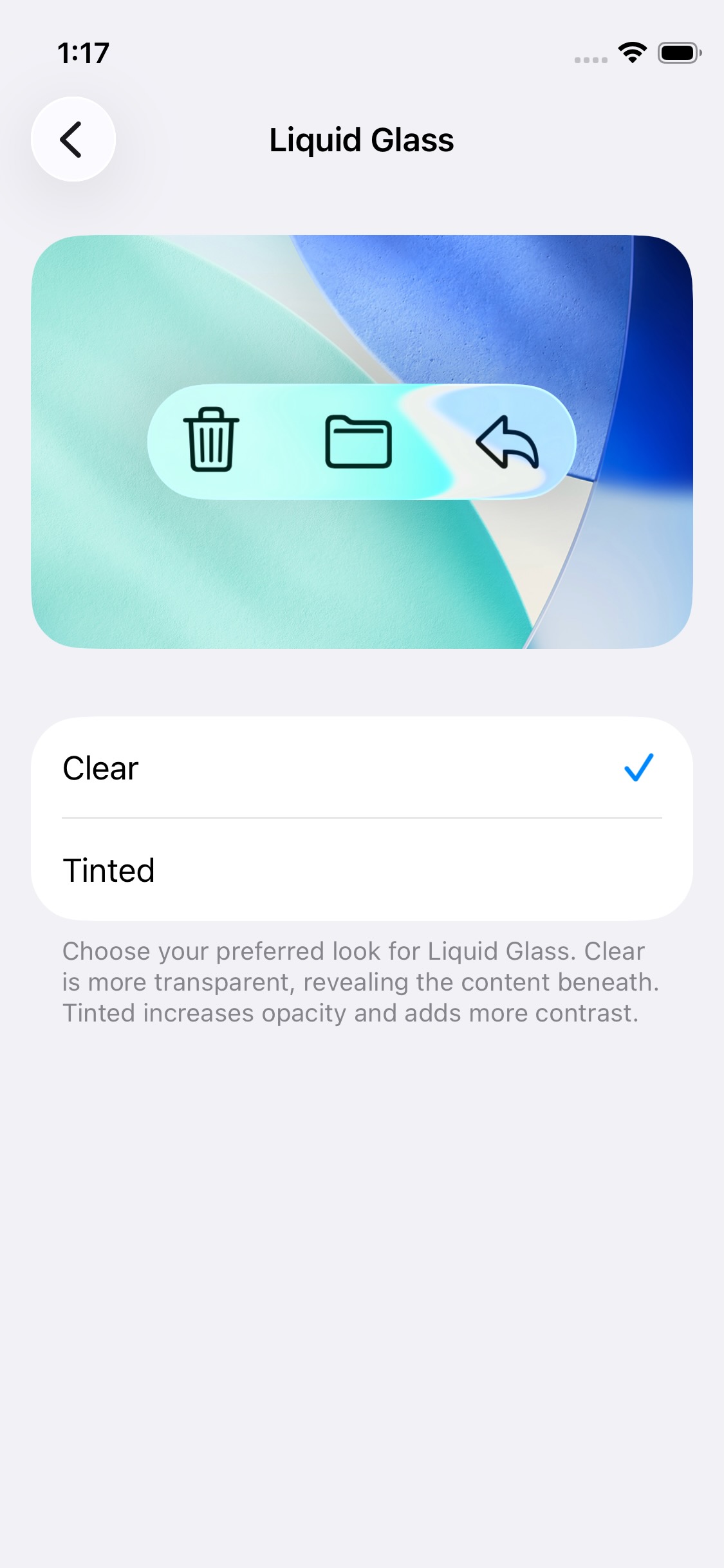 苹果iOS 26.1正式发布：Liquid Glass透明度可调，提升界面可读性