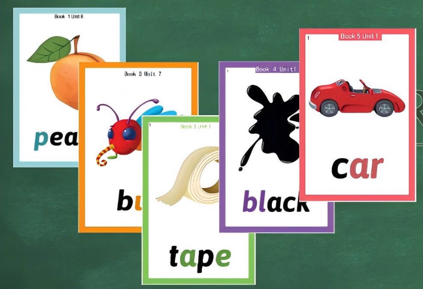 传统纸质单词闪卡，用于英语学习