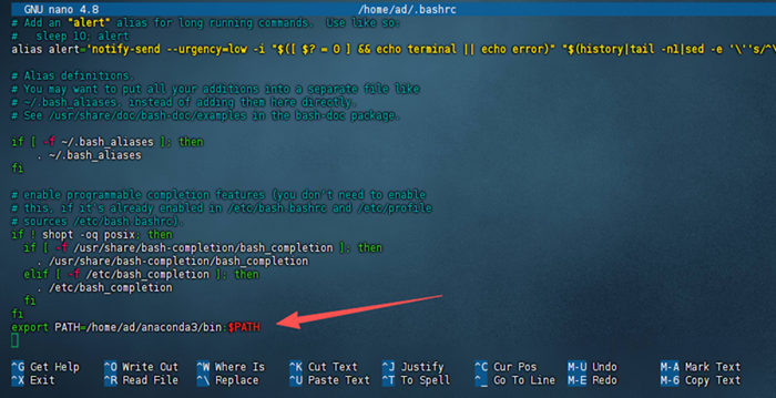 bashrc文件配置PATH环境变量截图