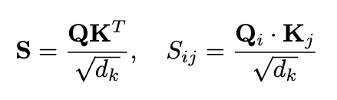 图5:点积 Q·K^T 计算查询(Query)与键(Key)表示之间的语义兼容性,充当学习到的放大函数;高兼容性得分会放大信号通路。缩放因子 √d_k 可防止在高维空间中出现饱和,从而维持梯度流。