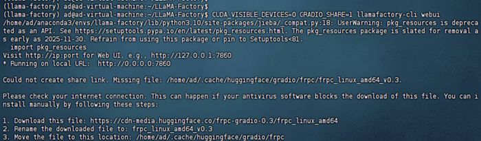 Gradio启动报错截图