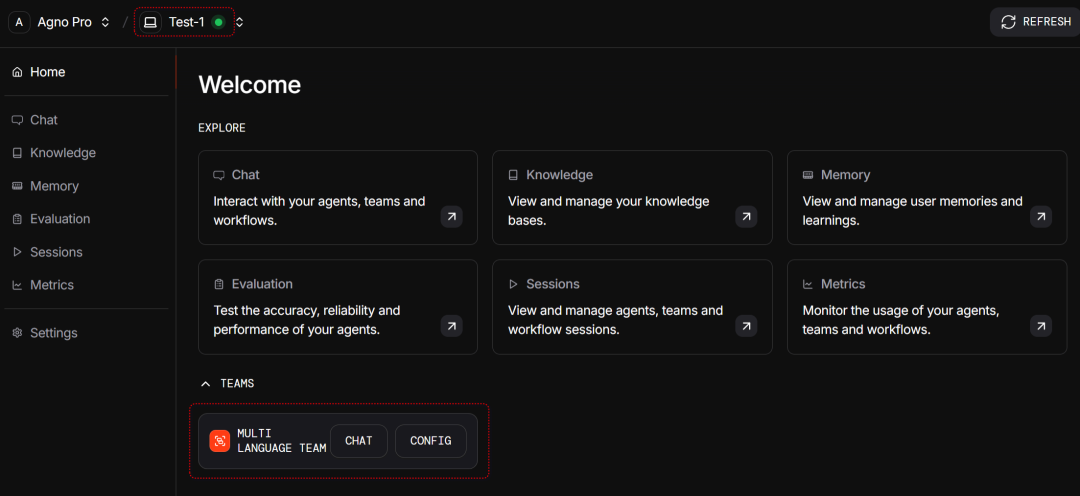 AgentOS UI本地服务连接界面示意
