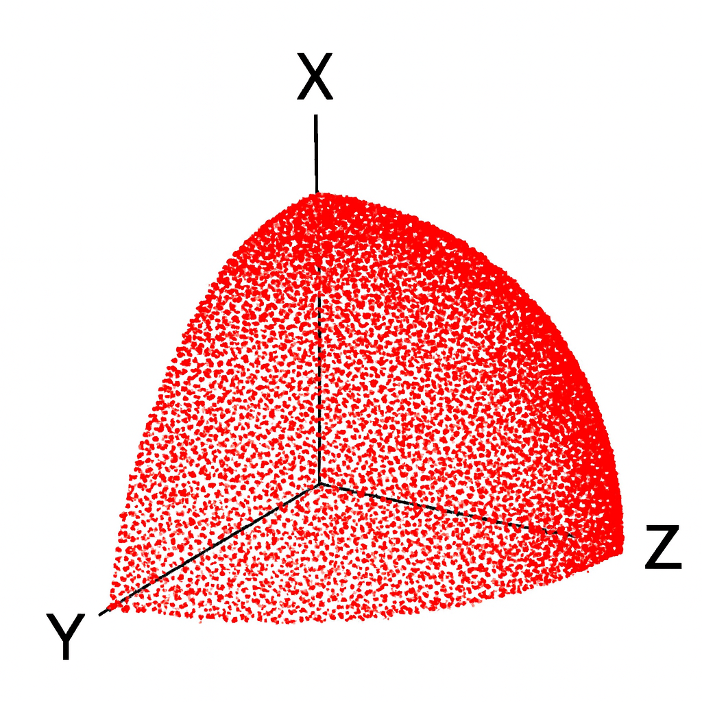 图3：归一化单位向量的密集嵌入分布