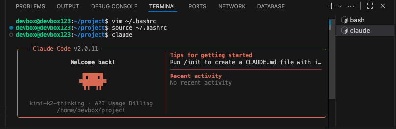 Kimi K2-Thinking模型成功切换提示