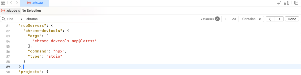 Claude Code CLI全局配置中的MCP信息