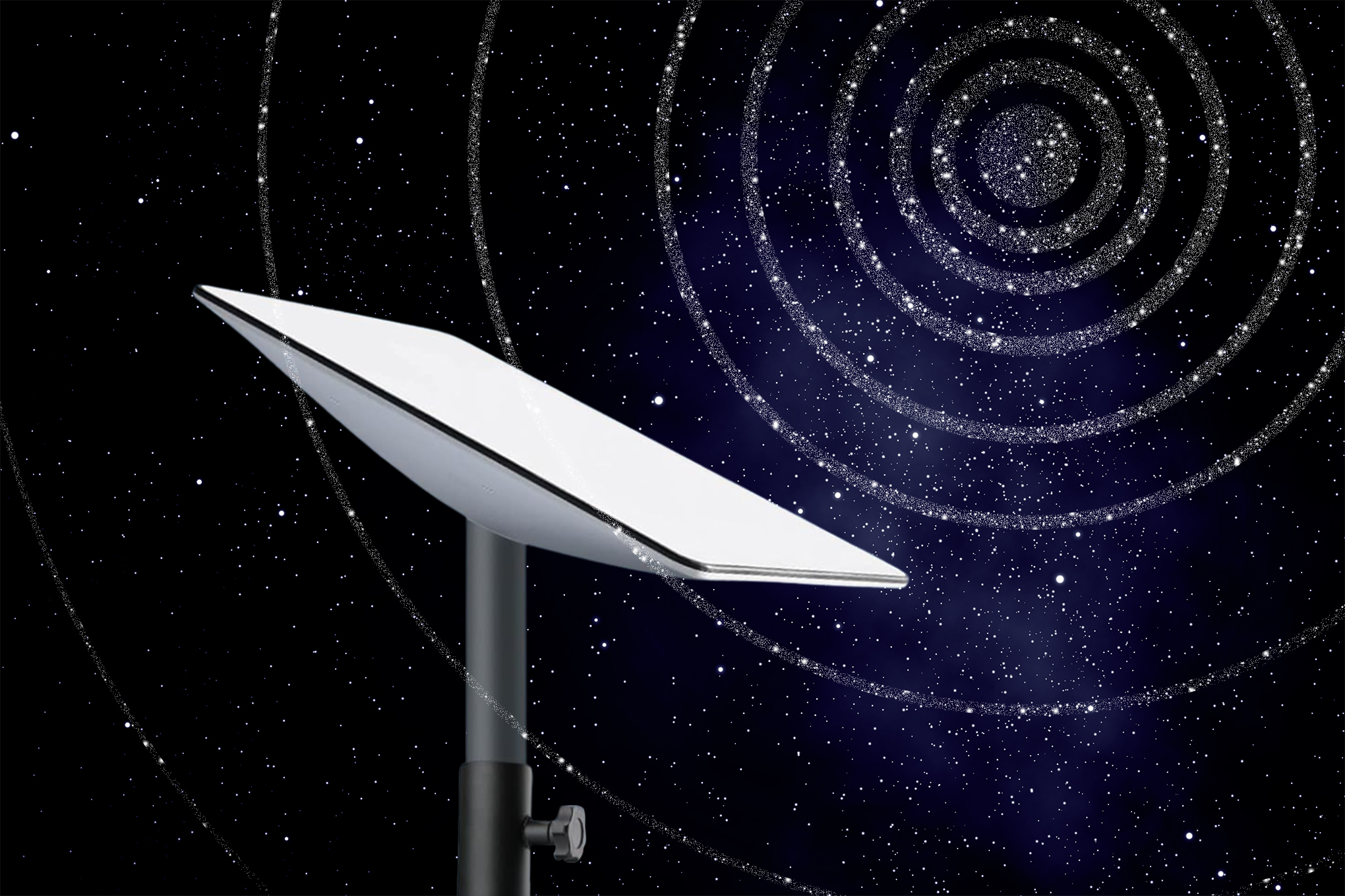 星链设备在弗吉尼亚州乡村的户外场景