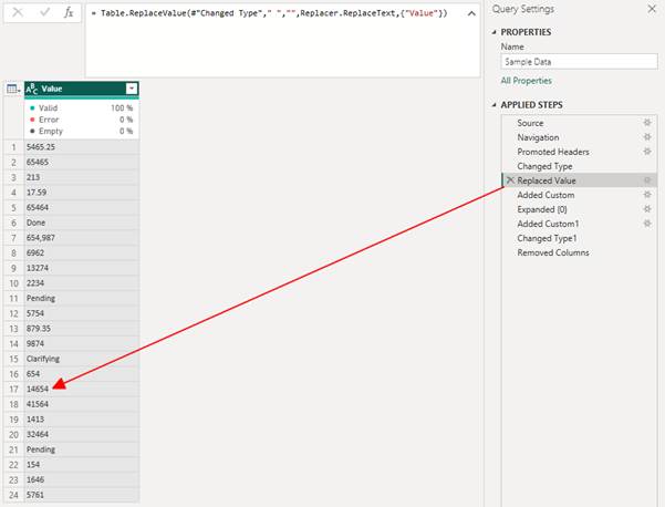 图13 – 在正确位置添加“替换值”步骤