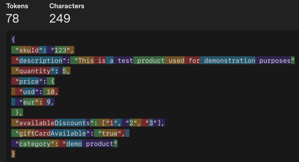 图2:JSON原始分词效果