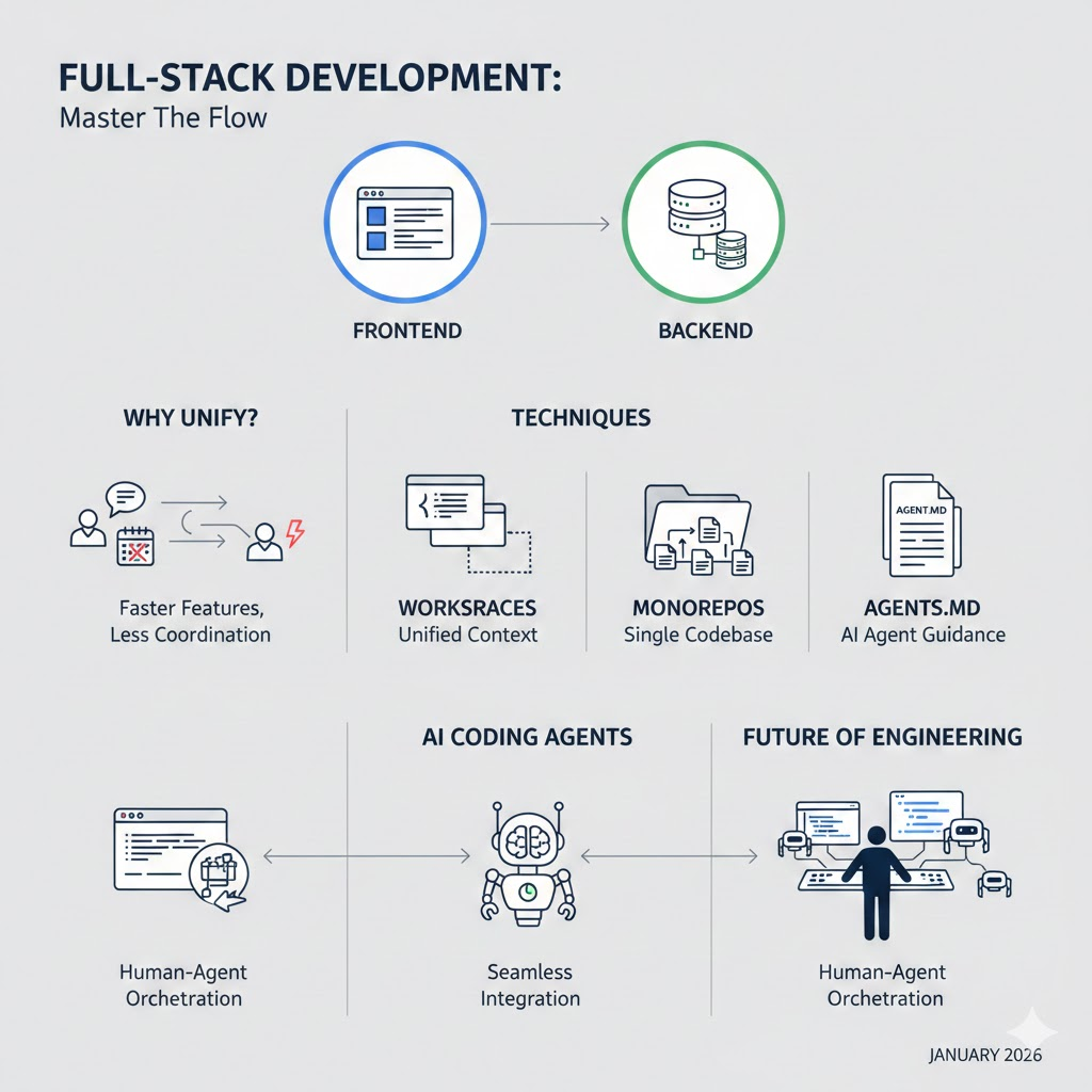 图2：AI代理辅助的全栈开发流程示意图